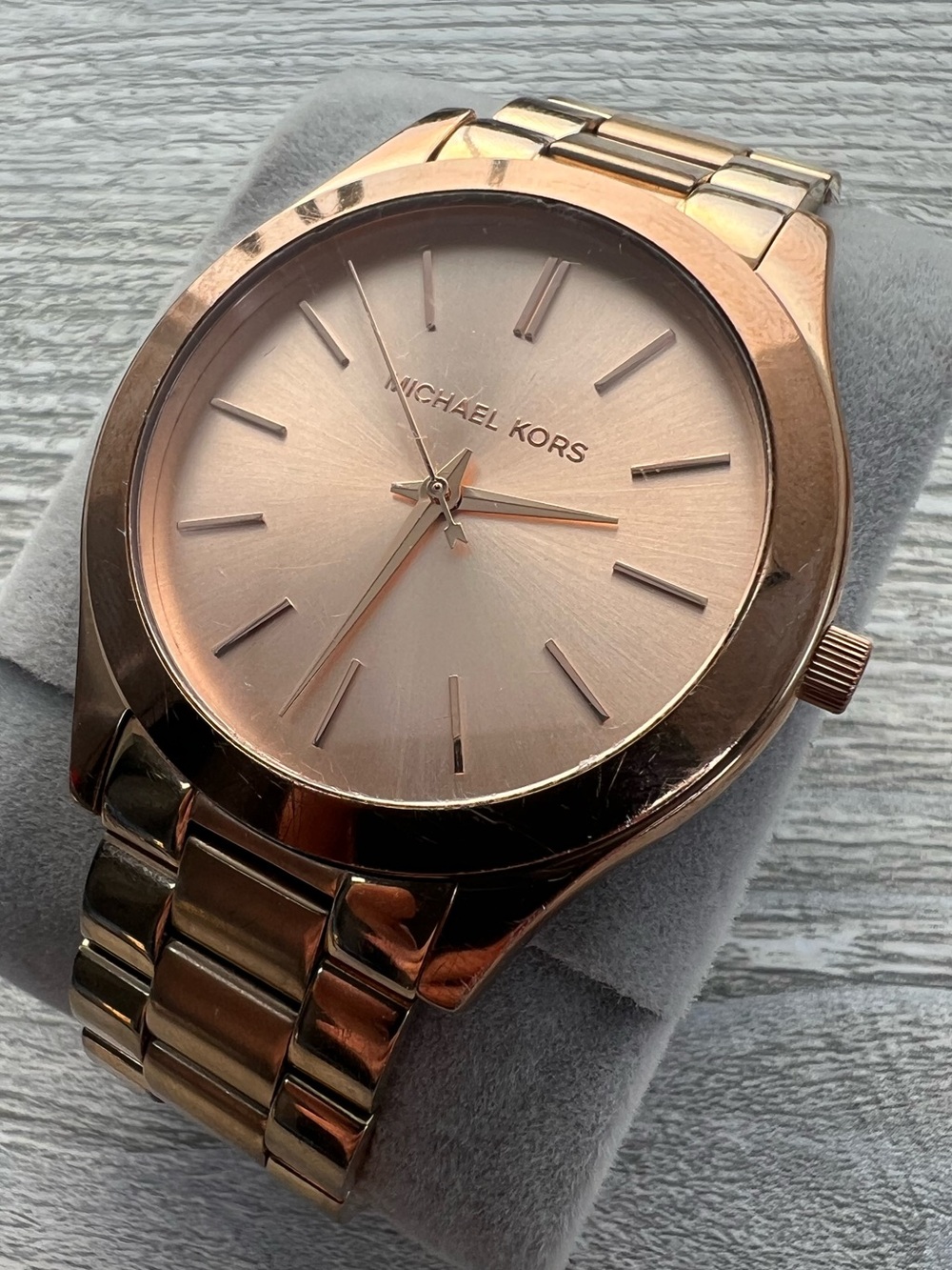 Michael Kors Men's Rose Gold Tone Stainless Bracelet Watch